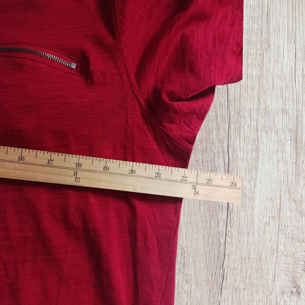 I-N-C canyon Red Men Tee With Grommet Detail & Zipper Pocket Size Large - Picture 7 of 10